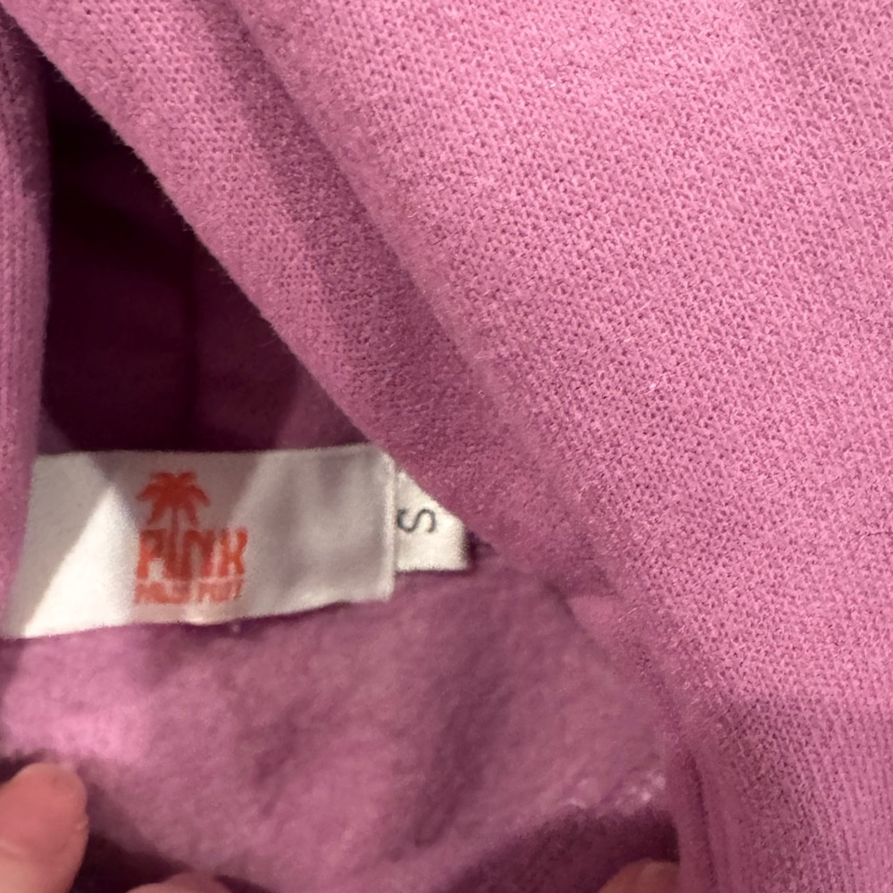 Pink Palm Puff hoodie. - Picture 5 of 5